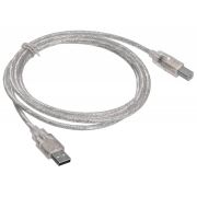 Кабель Buro USB A(m) USB B(m) 1.8м (USB2.0-AM/BM-Trans) прозрачный