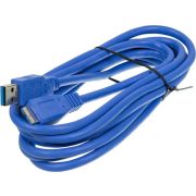 Кабель Ningbo micro USB 3.0 B (m) угловой USB A(m) 3м синий (блистер)