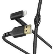 Кабель Hama 00187212 USB (m)-Lightning (m) 1.5м черный