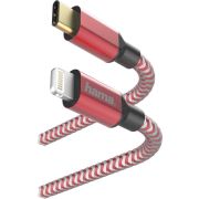 Кабель Hama 00183310 USB Type-C (m)-Lightning (m) 1.5м красный