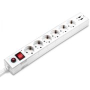 Сетевой фильтр Buro BU-SP1.8_USB_2A-W
