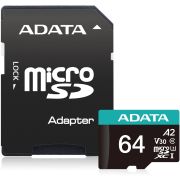 Флеш карта microSDXC 64GB A-Data AUSDX64GUI3V30SA2-RA1