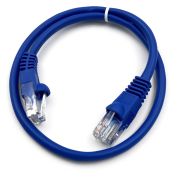 Патч-корд Buro UTP 4 пары cat.5E CCA molded 0.25м голубой RJ-45 (m)-RJ-45 (m)