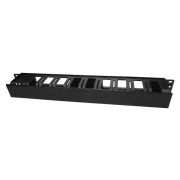 Кабельный органайзер горизонтальный Hyperline CM-1U-D66-PL-COV двухсторонний 1U шир.:19