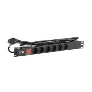 Блок распределения питания ITK PH12-6D1-P гор.размещ. 6xSchuko базовые 16A Schuko 2м