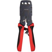 Инструмент обжимной Hyperline HT-3008AR для RJ-45/RJ-12/RJ-11 (упак:1шт) черный/красный