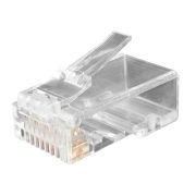 Коннектор Hyperline (PLUG-8P8C-UV-C6-100) UTP кат.6 RJ45 прозрачный (упак.:100шт)