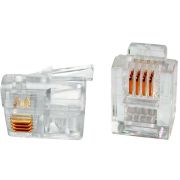 Коннектор Hyperline PLUG-6P4C-P-C2-100