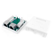 Розетка Hyperline SB1-2-8P8C-C6-SH-WHRJ45 2 кат.6 FTP бел. (упак.:1шт)