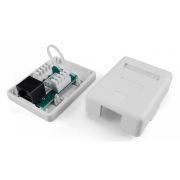 Розетка Hyperline SB1-1-8P8C-C5E-WHRJ45 1 кат.5E UTP бел. (упак.:1шт)
