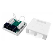 Розетка Hyperline SB1-2-8P8C-C5E-WHRJ45 2 кат.5E UTP бел. (упак.:1шт)