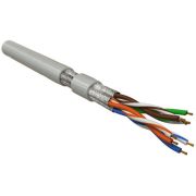 Кабель информационный Hyperline UFTP4-C6-P26-IN-LSZH-GY-100 кат.6 U/FTP 4X2X26AWG LSZH внутренний 100м серый