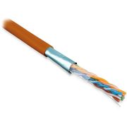 Кабель информационный Hyperline FUTP4-C5E-S24-IN-LSZH-OR-305 кат.5E F/UTP 4X2X24AWG LSZH внутренний 305м оранжевый