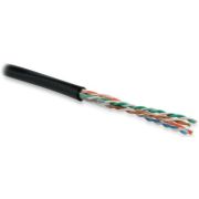 Кабель информационный Hyperline UUTP4-C5E-S24-OUT-PE-BK-100 кат.5E UTP 4 пары 24AWG PE внутренний 100м черный