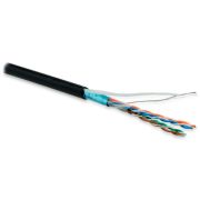 Кабель информационный Hyperline FUTP4-C5E-P26-IN-LSZH-BK-100 кат.5E F/UTP 4X2X26AWG LSZH внутренний 100м черный