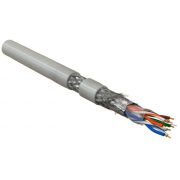Кабель информационный Hyperline SFUTP4-C5E-P26-IN-LSZH-GY-305 кат.5E SF/UTP 4X2X26AWG LSZH внутренний 305м серый