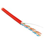 Кабель информационный Hyperline UUTP4-C5E-S24-IN-LSZH-RD-305 кат.5E U/UTP 4X2X24AWG LSZH внутренний 305м красный