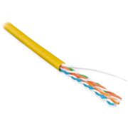 Кабель информационный Hyperline UUTP4-C5E-S24-IN-LSZH-YL-305 кат.5E U/UTP 4X2X24AWG LSZH внутренний 305м желтый