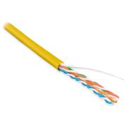 Кабель информационный Hyperline UUTP4-C5E-S24-IN-LSZH-YL-100 кат.5E U/UTP 4X2X24AWG LSZH внутренний 100м желтый