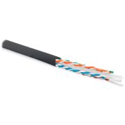 Кабель информационный Hyperline UUTP4-C6-S23-OUT-LSZH-BK-500 кат.6 U/UTP 4X2X23AWG LSZH внутренний 500м черный