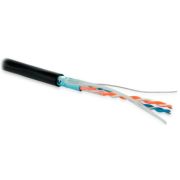 Кабель информационный Hyperline FUTP2-C5-S24-OUT-PE-BK-500 кат.5 F/UTP 2X2X24AWG PE внутренний 500м черный