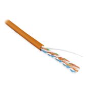 Кабель информационный Hyperline UUTP4-C5E-S24-IN-LSZH-OR-305 кат.5E U/UTP 4X2X24AWG LSZH внутренний 305м оранжевый