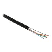 Кабель информационный Hyperline UUTP4-C5E-S24-SW-OUT-PE-BK-500 кат.5E UTP 4 пары 24AWG PE внешний 500м черный
