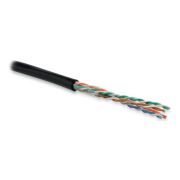Кабель информационный Hyperline UUTP4-C5E-S24-OUT-PE-BK-500 кат.5E U/UTP 4X2X24AWG PE внешний 500м черный