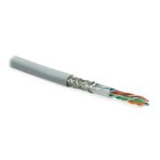 Кабель информационный Hyperline SFUTP4-C5E-S24-IN-LSZH-GY-305 кат.5E SF/UTP 4X2X24AWG LSZH внутренний 305м серый