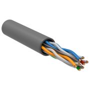 Кабель информационный ITK LC1-C604-111 кат.6 UTP 4 пары 23AWG PVC внутренний 305м серый