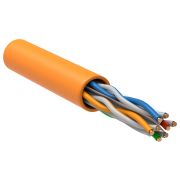 Кабель информационный ITK LC1-C604-127 кат.6 UTP 4 пары 23AWG LSZH внутренний 305м оранжевый
