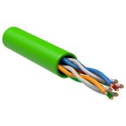 Кабель информационный ITK LC1-C5E04-122 кат.5E UTP 4 пары 24AWG нг(А)-LSLTx внутренний 305м зеленый