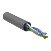 Кабель информационный ITK LC1-C5E02-111-100 кат.5E UTP 2 пары 24AWG PVC внутренний 100м серый