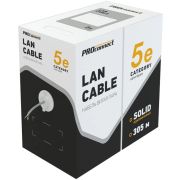 Кабель информационный PROconnect 01-0052 кат.5E UTP 4 пары 24AWG PVC внутренний 305м серый