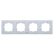 Рамка Panasonic Karre Plus WKTF08042SL-RU 4x горизонтальный монтаж пластик серебристый