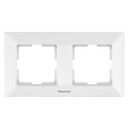 Рамка Panasonic Arkedia Slim WNTF08022WH-RU 2x горизонтальный монтаж пластик белый (упак.:1шт)