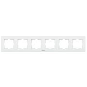 Рамка Panasonic Karre Plus WKTF08062WH-RU 6x горизонтальный монтаж пластик белый (упак.:1шт)