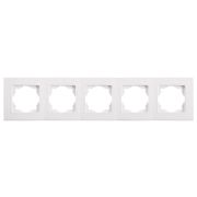 Рамка Panasonic Linnera S 91480005-RU 5x горизонтальный монтаж пластик белый