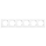 Рамка Panasonic Linnera S 91480006-RU 6x горизонтальный монтаж пластик белый