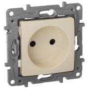 Розетка силов. Legrand Etika 672334 скрыт. штор. IP21 слоновая кость