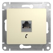 Розетка телеф. Schneider Electric Glossa GSL000281T скрыт. IP20 бежевый