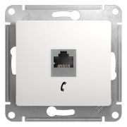 Розетка телеф. Schneider Electric Glossa GSL000181T скрыт. IP20 белый