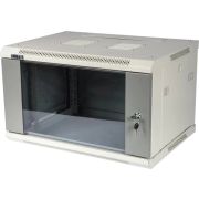 Шкаф коммутационный Lanmaster (TWT-CBWPG-12U-6X6-GY) настенный 12U 600x600мм пер.дв.стекл 60кг серый