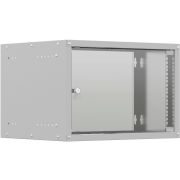 Шкаф коммутационный NTSS Lime (NTSS-WL6U5545GS) настенный 6U 550x450мм пер.дв.стекл несъемн.бок.пан. 30кг серый 370мм 9.6кг 110град. 370мм IP20 укомплектованный