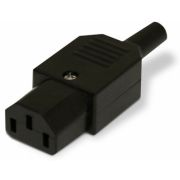 Вилка Hyperline CON-IEC320C13 (упак.:1шт) 1м черный