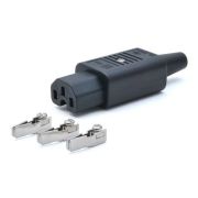 Вилка Lanmaster LAN-IEC-320-C13 (упак.:1шт) 1м черный