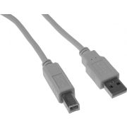 Кабель Ningbo USB A(m) USB B(m) 3м (USB2.0-AM/BM-3M-MG) феррит.кольца серый