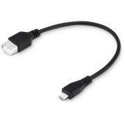 Кабель OTG Buro USB (f)-micro USB (m) 0.2м черный