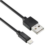 Кабель Digma LIGHT-1.2M-BLK USB (m)-Lightning (m) 1.2м черный