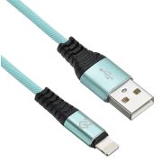 Кабель Digma LIGHT-1.2M-BRAIDED-GR USB (m)-Lightning (m) 1.2м зеленый